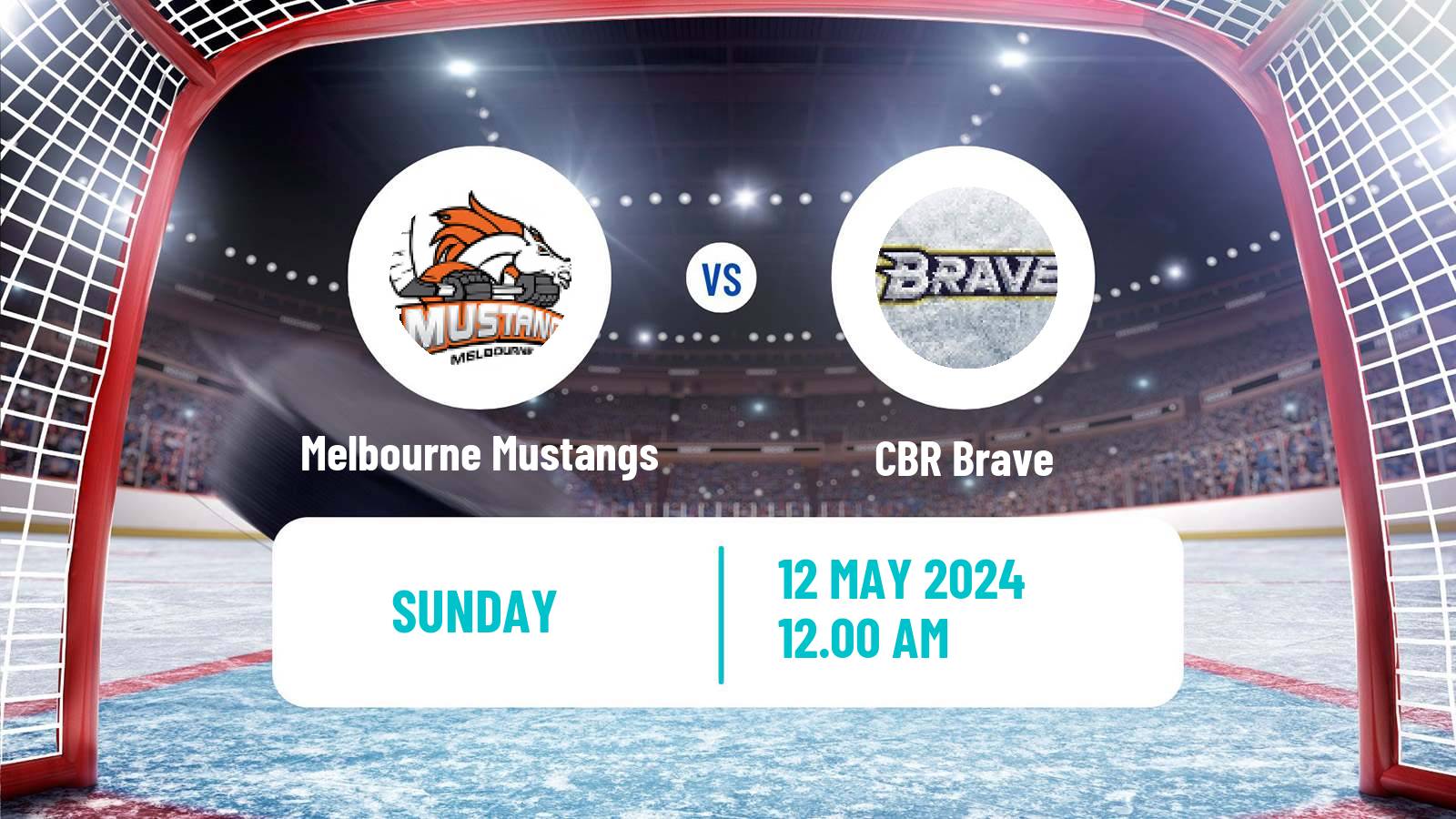 Hockey Australian Ice Hockey League Melbourne Mustangs - CBR Brave
