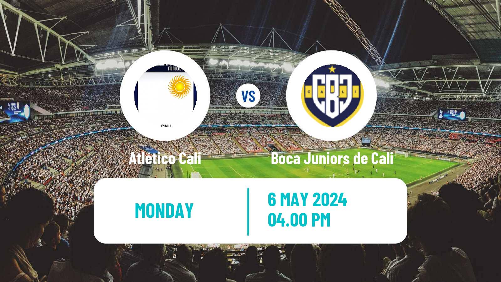 Soccer Colombian Primera B Atlético Cali - Boca Juniors de Cali