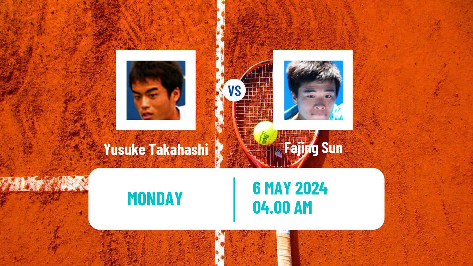 Tennis Wuxi Challenger Men Yusuke Takahashi - Fajing Sun