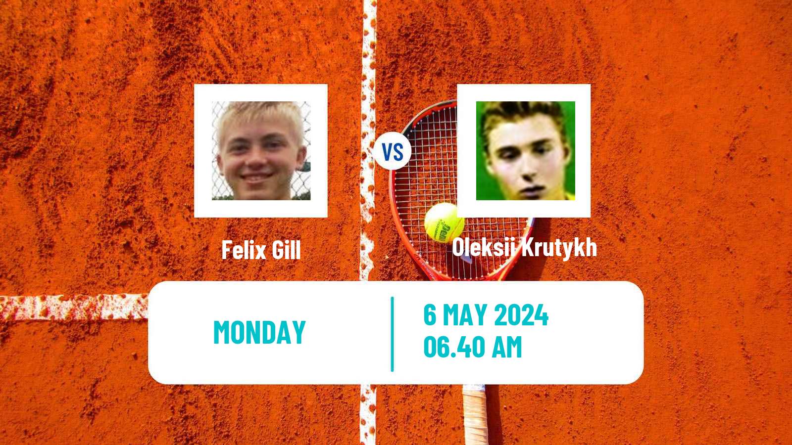 Tennis Prague Challenger Men Felix Gill - Oleksii Krutykh