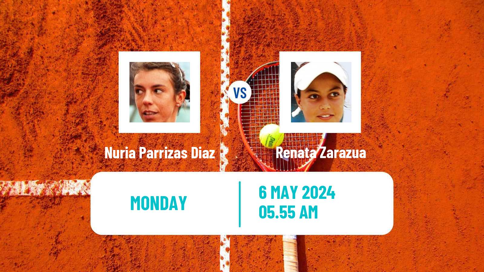 Tennis WTA Roma Nuria Parrizas Diaz - Renata Zarazua