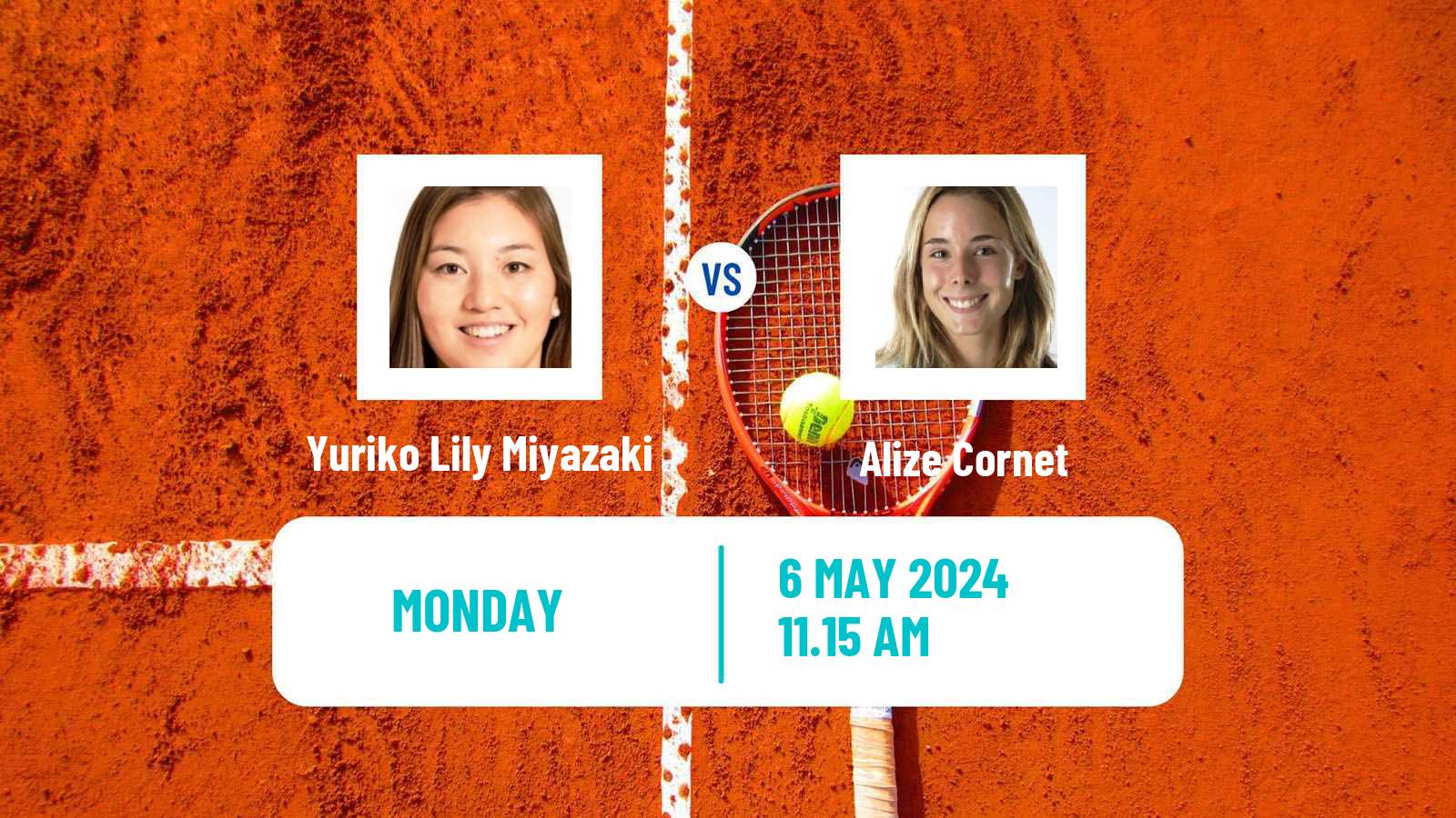 Tennis WTA Roma Yuriko Lily Miyazaki - Alize Cornet