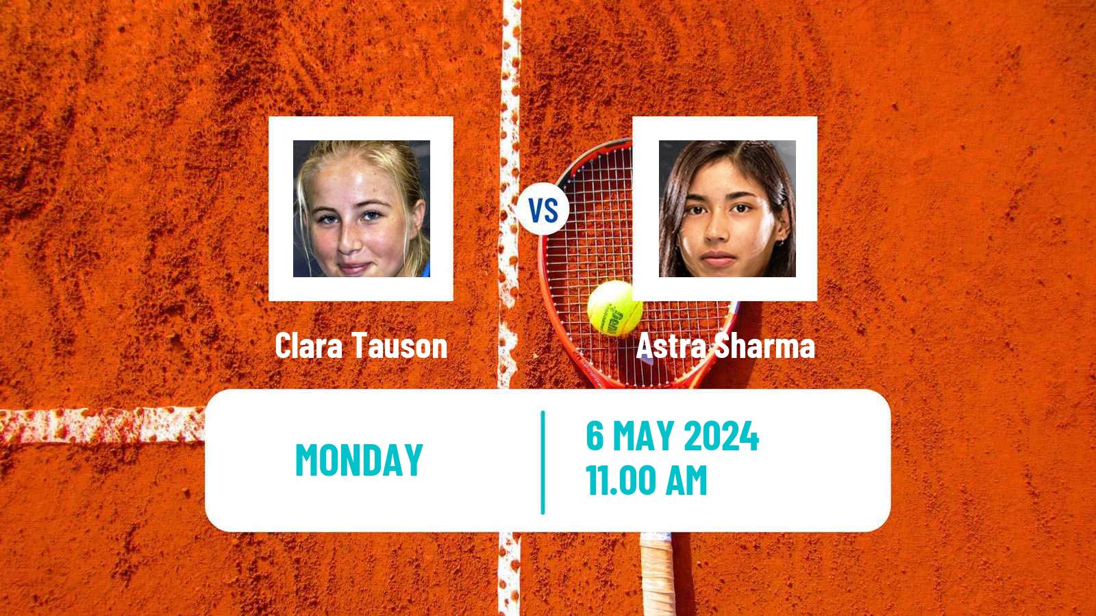 Tennis WTA Roma Clara Tauson - Astra Sharma