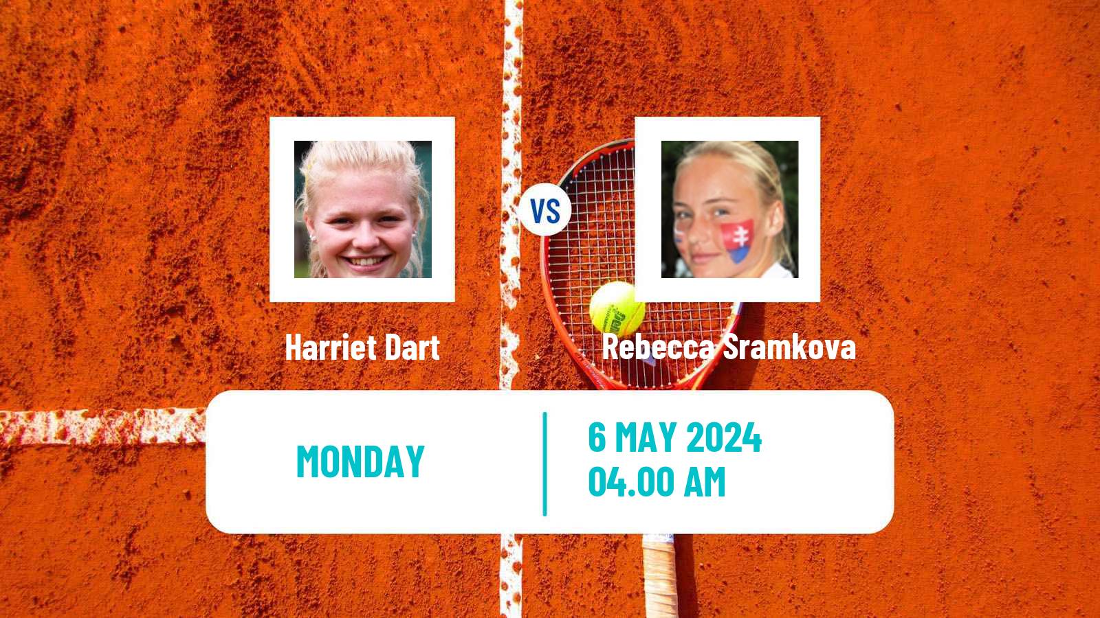 Tennis WTA Roma Harriet Dart - Rebecca Sramkova