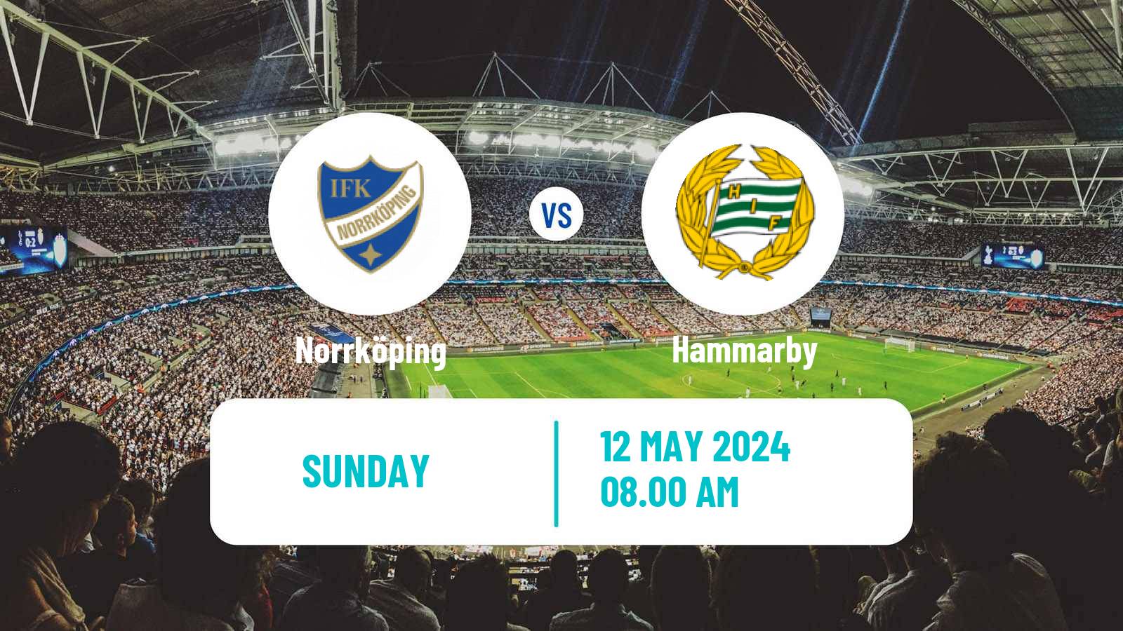 Soccer Swedish Allsvenskan Norrköping - Hammarby
