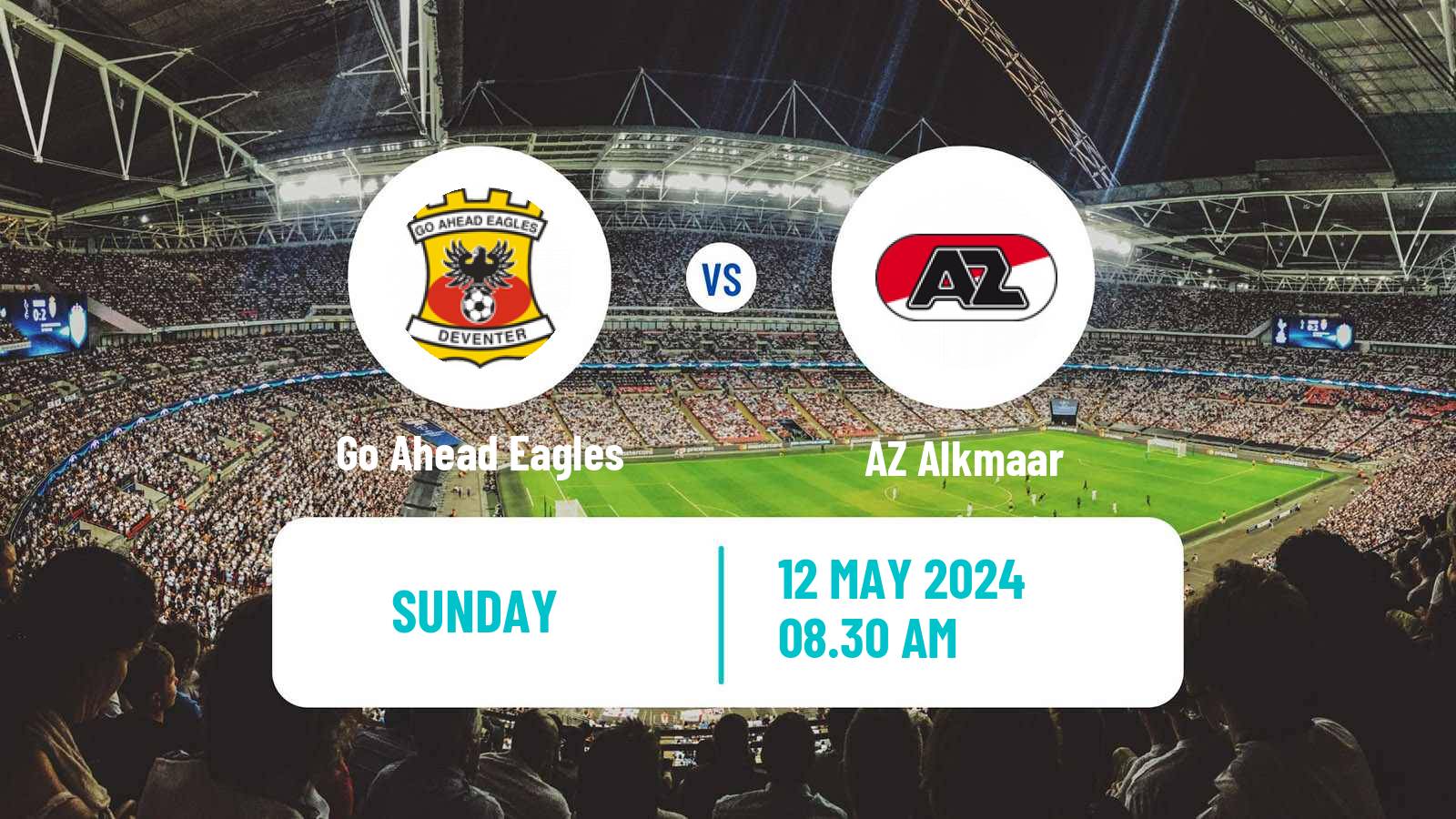 Soccer Dutch Eredivisie Go Ahead Eagles - AZ Alkmaar