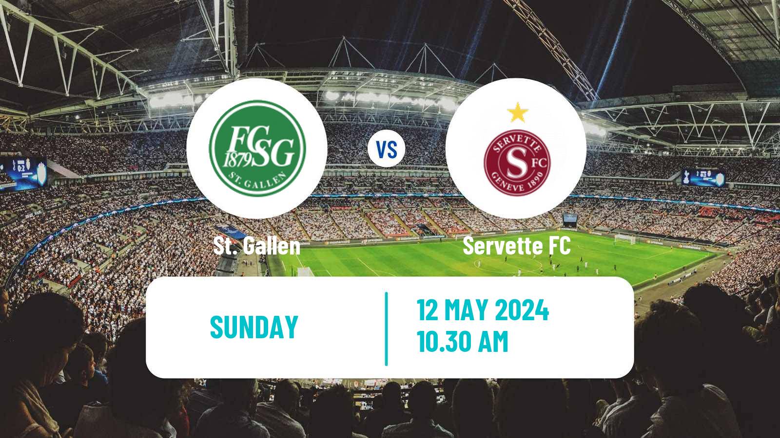 Soccer Swiss Super League St. Gallen - Servette
