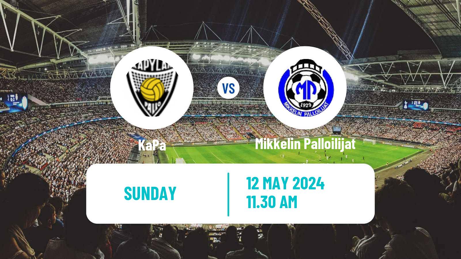 Soccer Finnish Ykkosliiga KaPa - Mikkelin Palloilijat