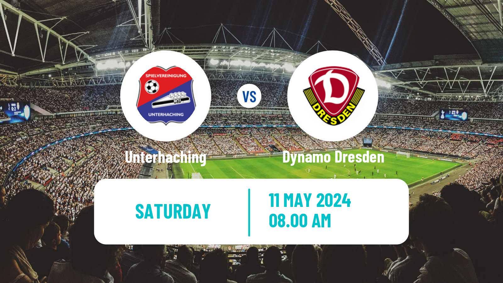 Soccer German 3 Bundesliga Unterhaching - Dynamo Dresden