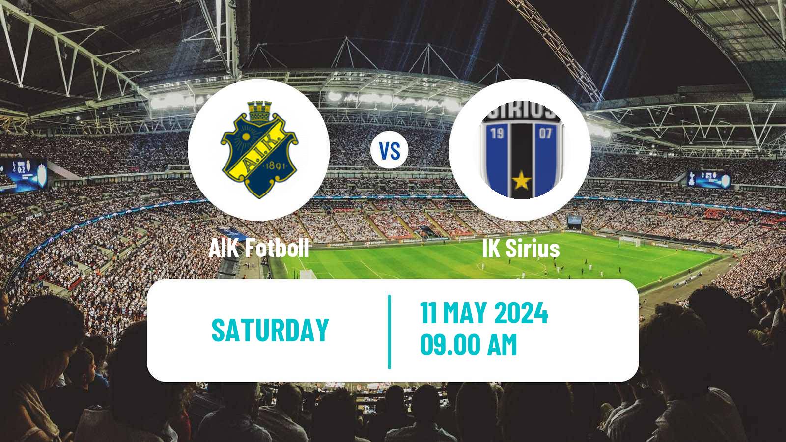 Soccer Swedish Allsvenskan AIK - Sirius