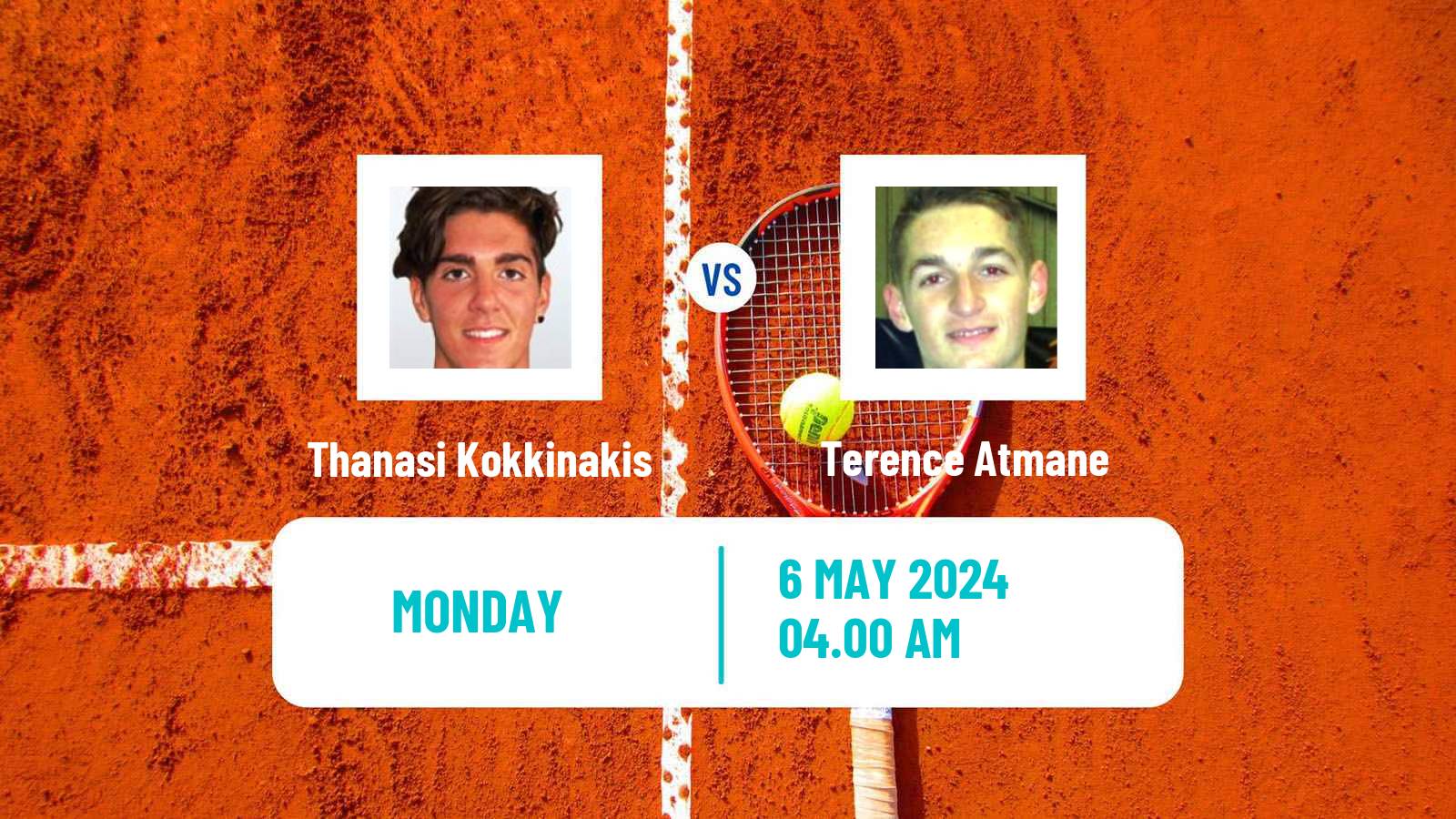 Tennis ATP Roma Thanasi Kokkinakis - Terence Atmane