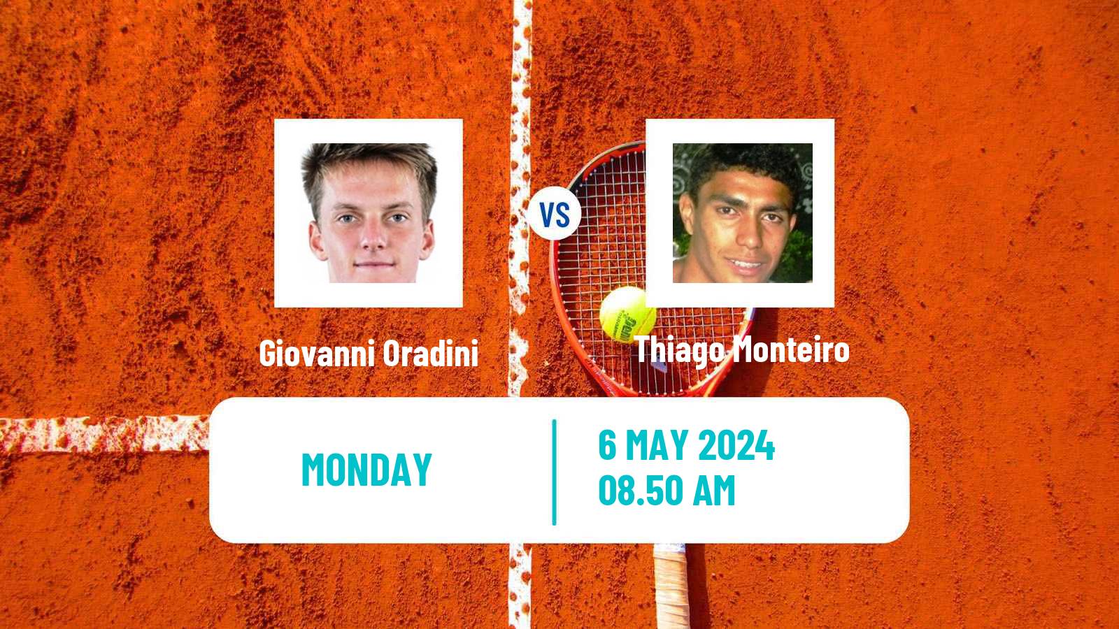 Tennis ATP Roma Giovanni Oradini - Thiago Monteiro