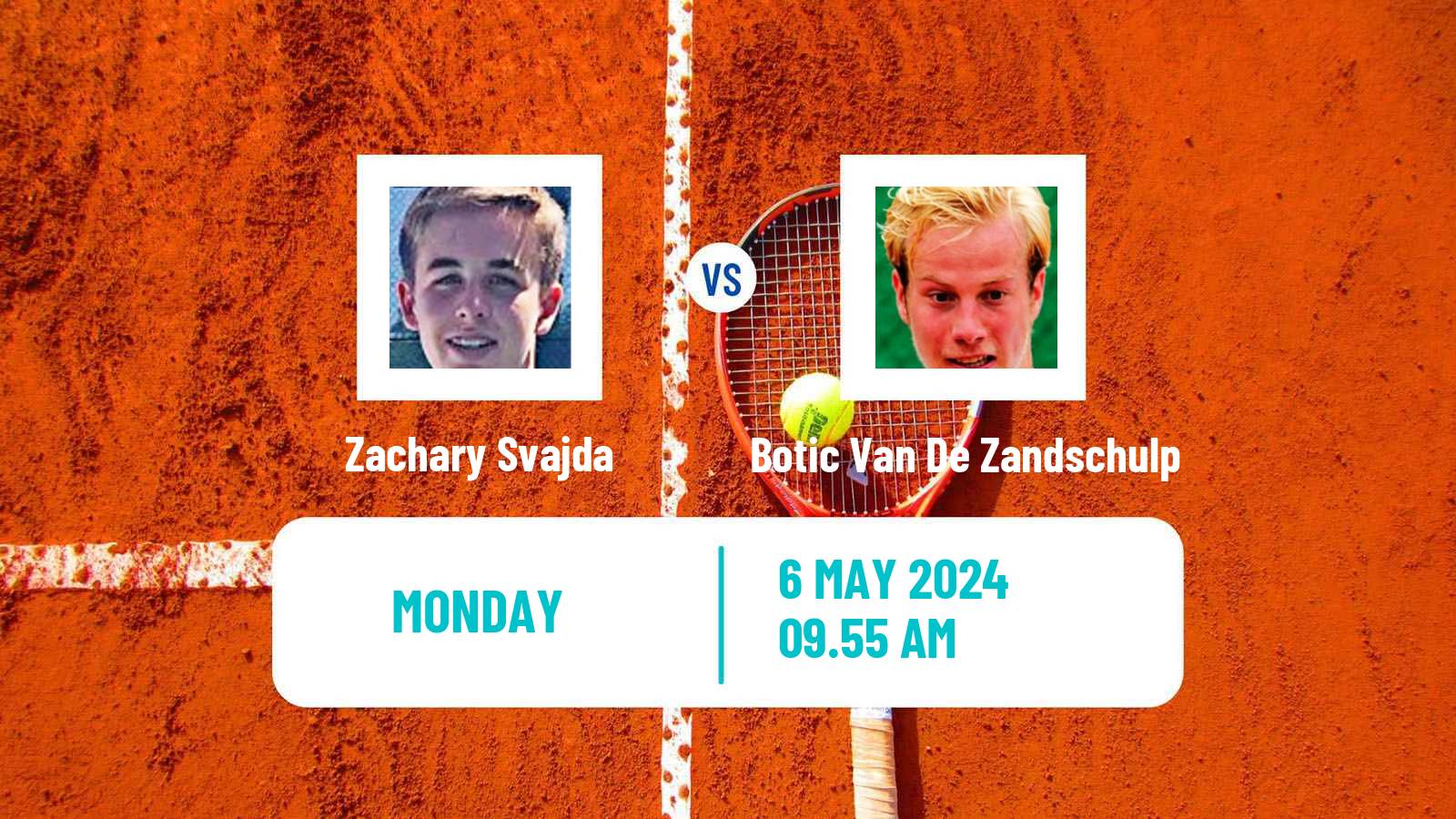 Tennis ATP Roma Zachary Svajda - Botic Van De Zandschulp