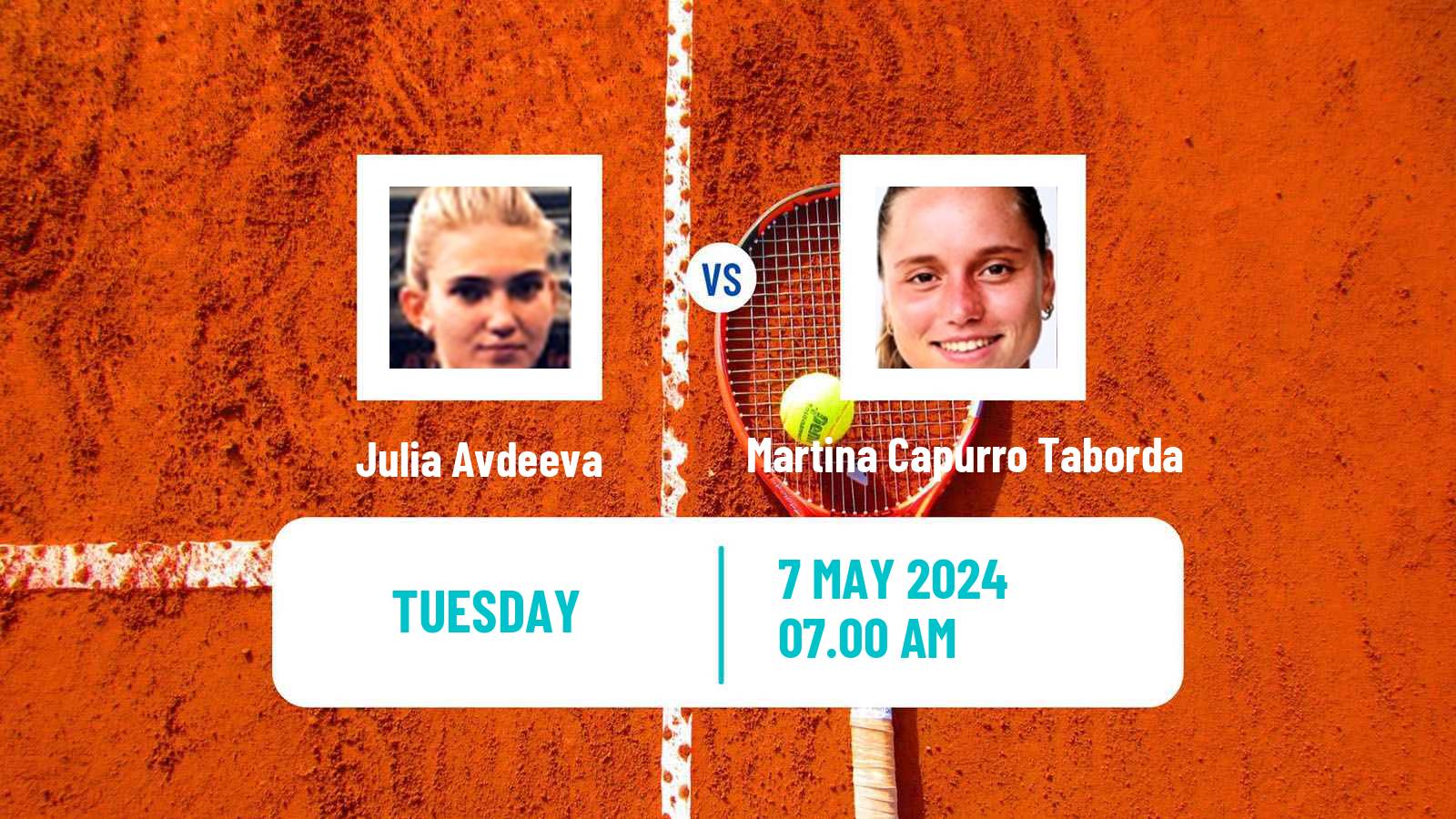 Tennis ITF W75 Trnava 2 Women Julia Avdeeva - Martina Capurro Taborda