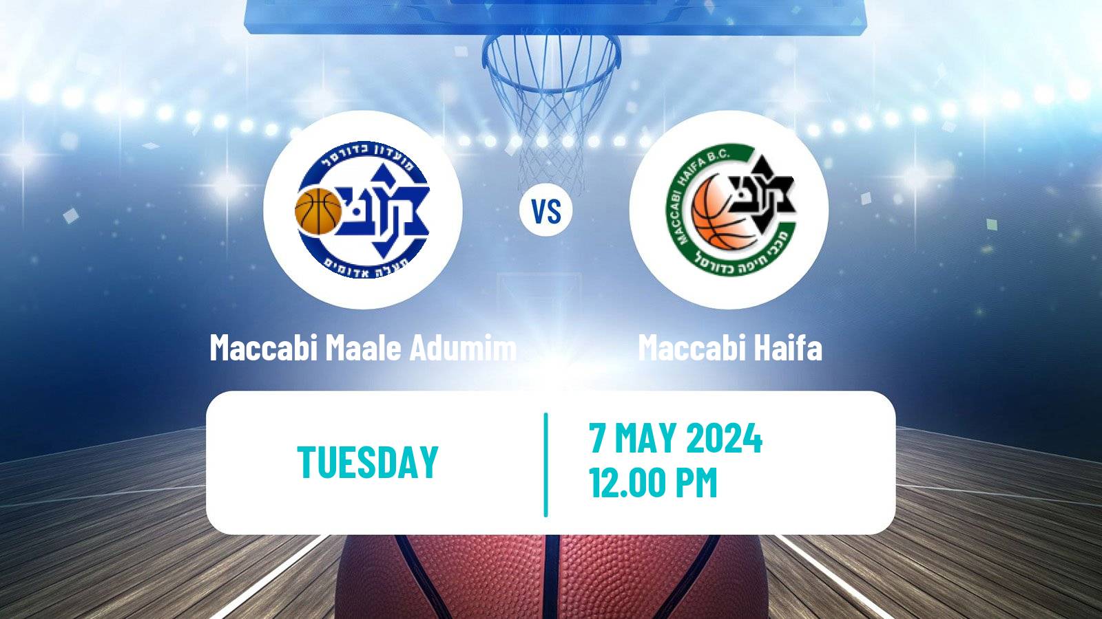 Basketball Israeli Liga Leumit Basketball Maccabi Maale Adumim - Maccabi Haifa