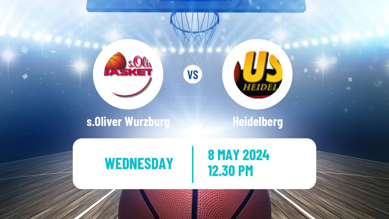 Basketball German BBL s.Oliver Wurzburg - Heidelberg