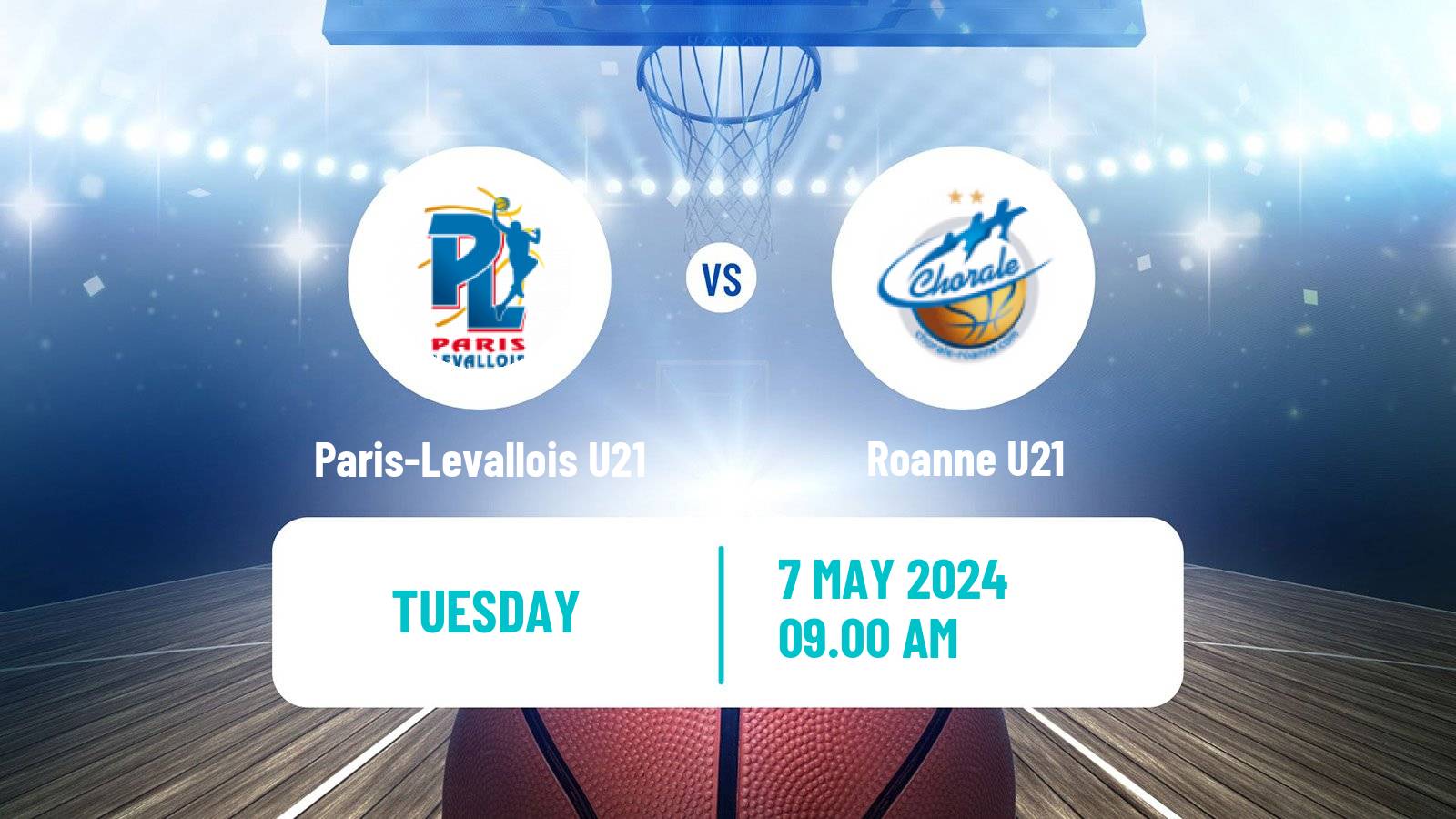 Basketball French Espoirs U21 Basketball Paris-Levallois U21 - Roanne U21