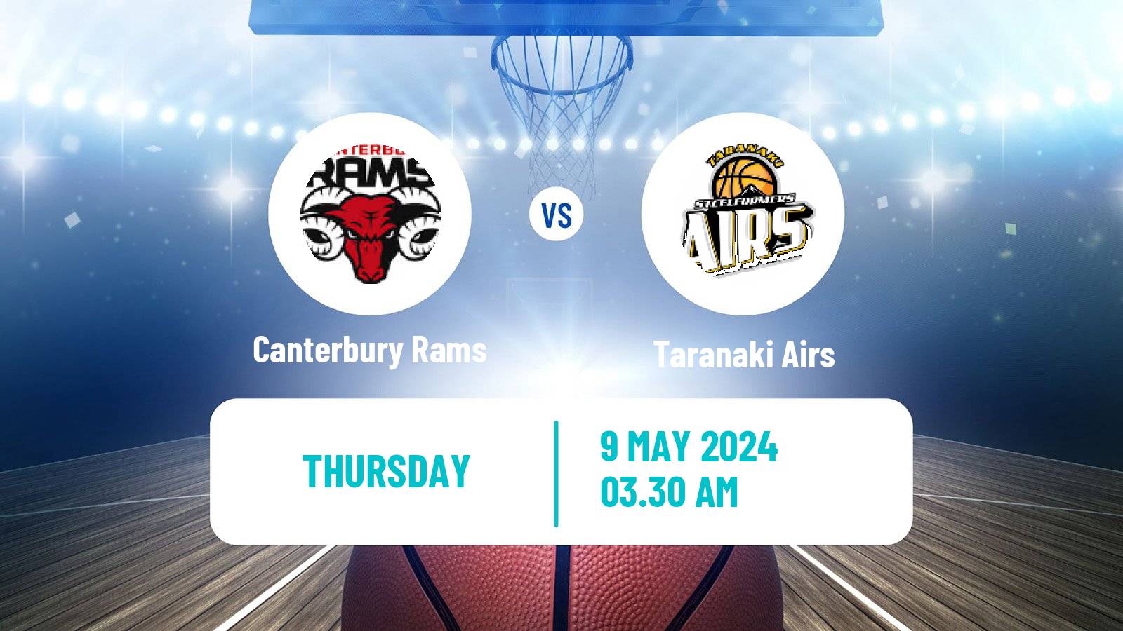 Basketball New Zealand NBL Canterbury Rams - Taranaki Airs