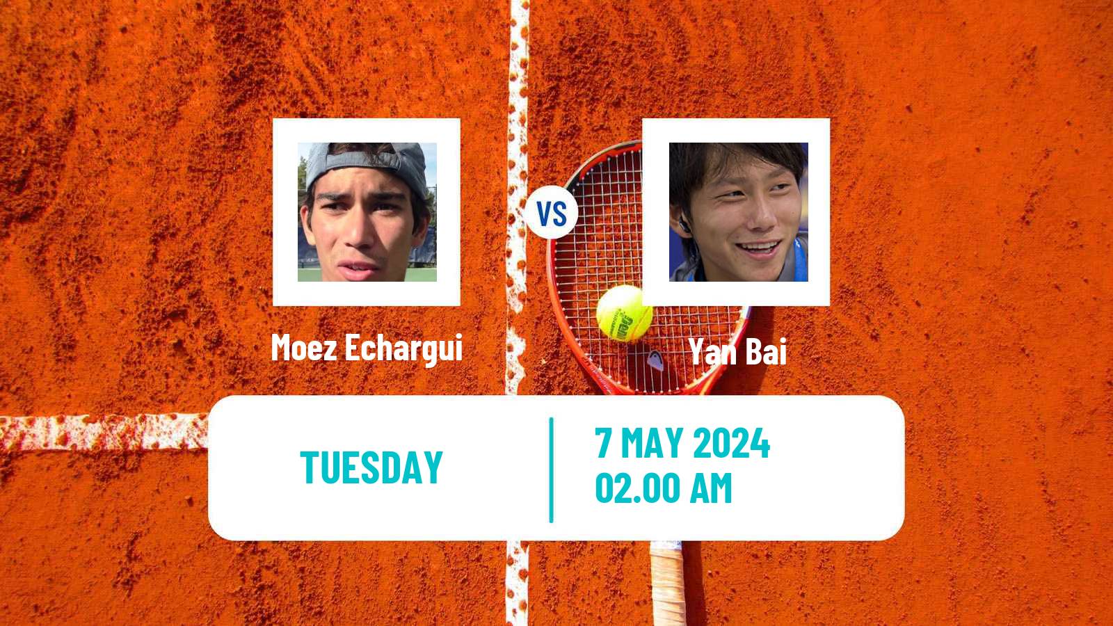 Tennis Wuxi Challenger Men Moez Echargui - Yan Bai