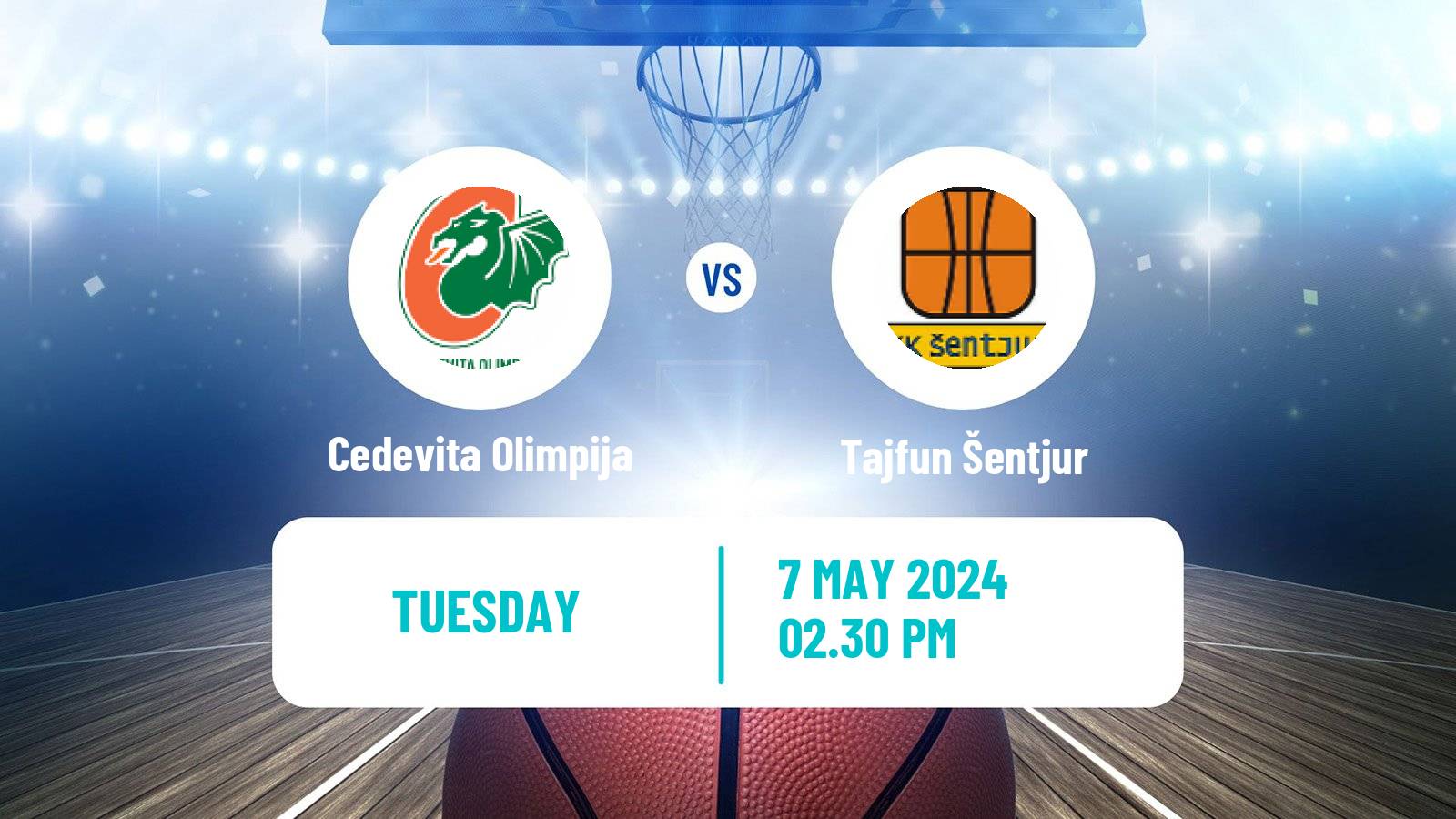 Basketball Slovenian Liga Basketball Cedevita Olimpija - Tajfun Šentjur