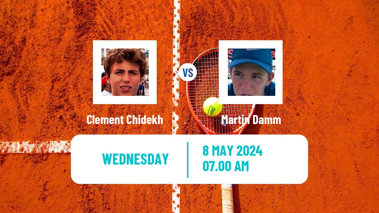 Tennis Prague Challenger Men Clement Chidekh - Martin Damm