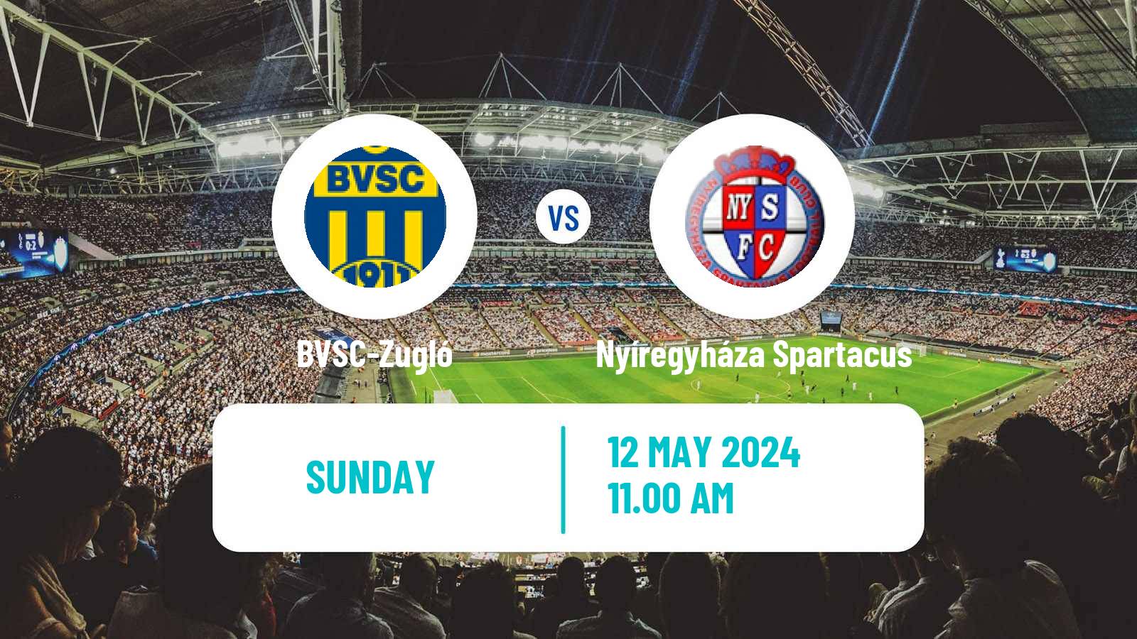 Soccer Hungarian NB II BVSC-Zugló - Nyíregyháza Spartacus