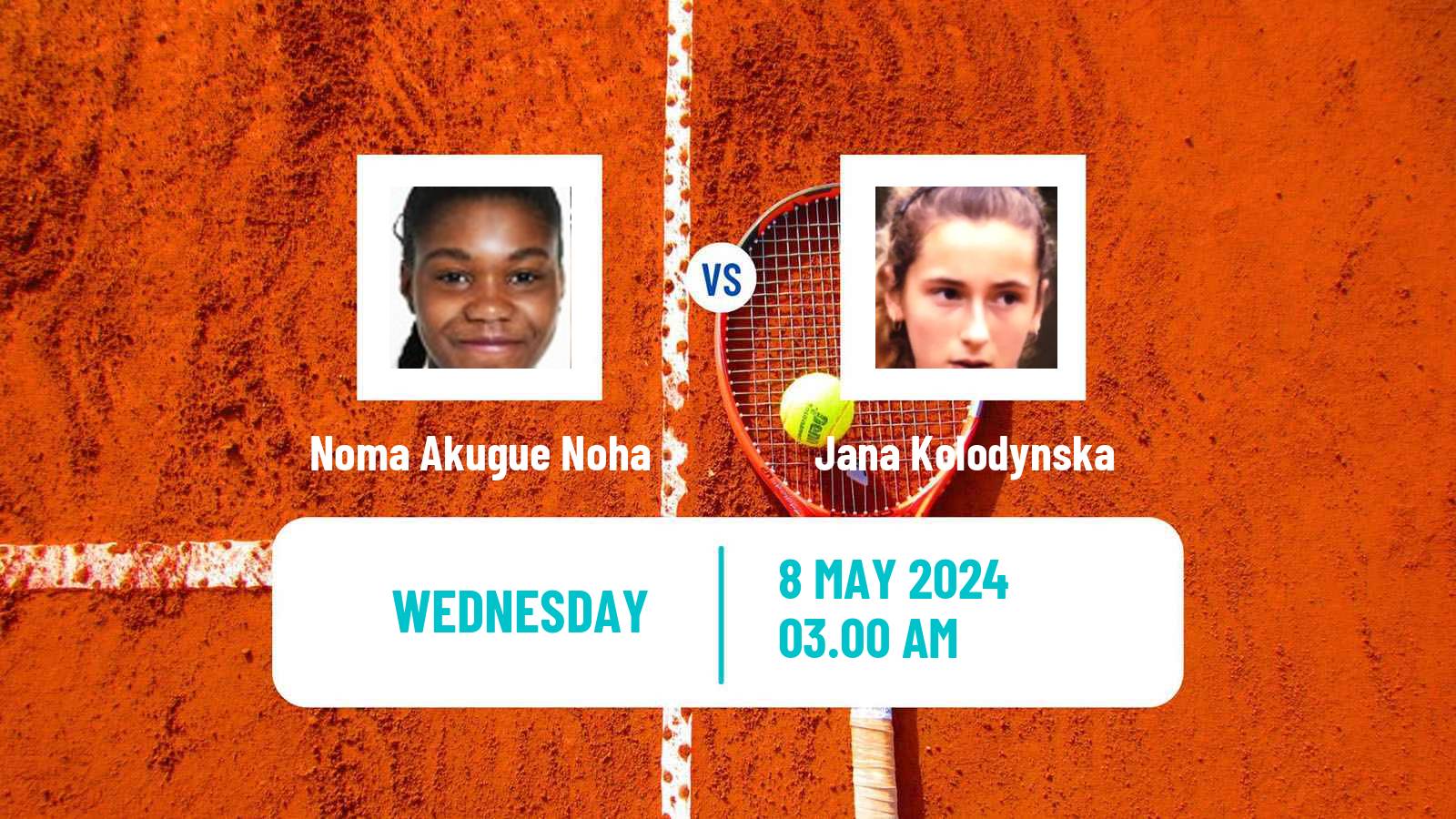 Tennis ITF W75 Prague Women Noma Akugue Noha - Jana Kolodynska