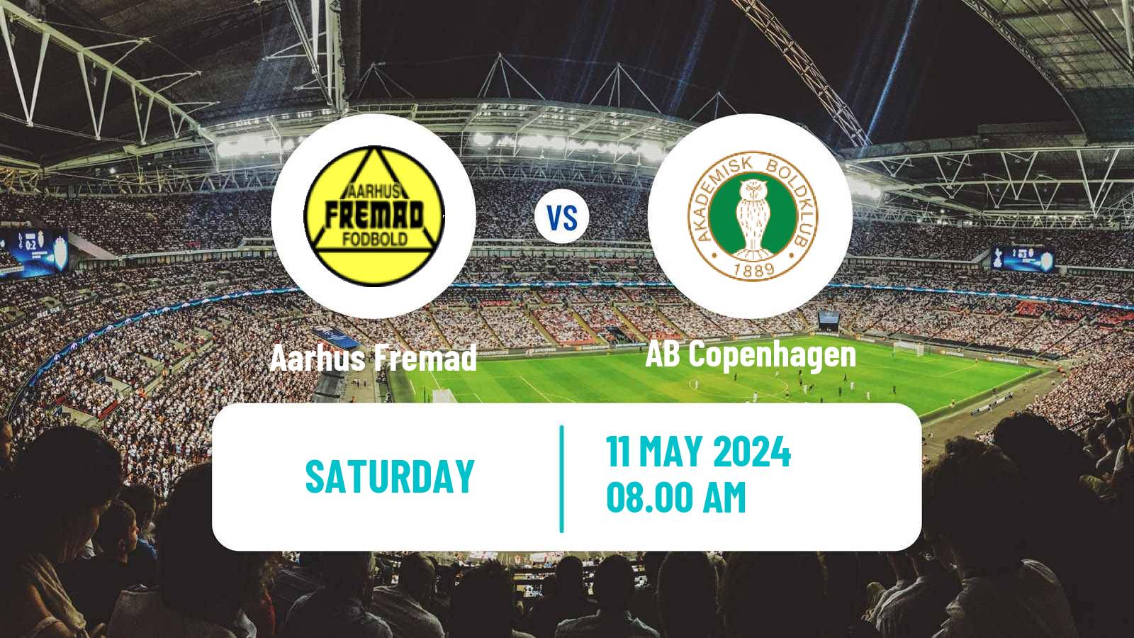 Soccer Danish 2 Division Aarhus Fremad - AB Copenhagen
