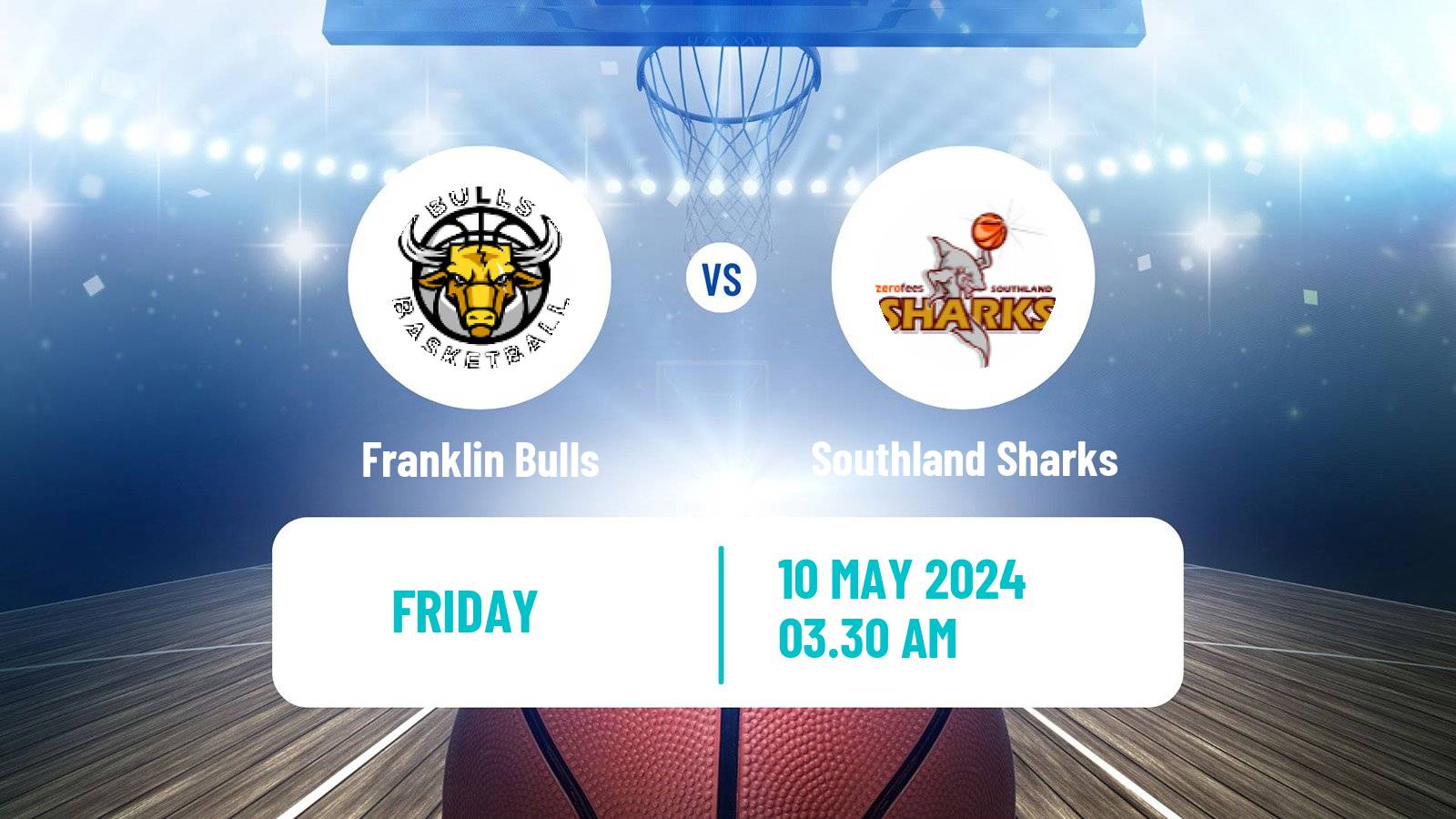 Basketball New Zealand NBL Franklin Bulls - Southland Sharks