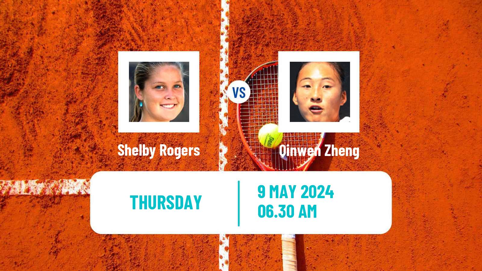 Tennis WTA Roma Shelby Rogers - Qinwen Zheng