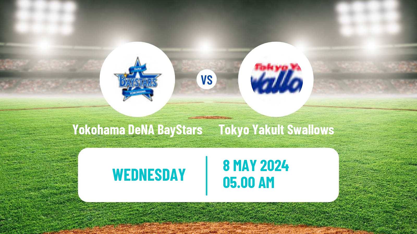 Baseball NPB Yokohama DeNA BayStars - Tokyo Yakult Swallows
