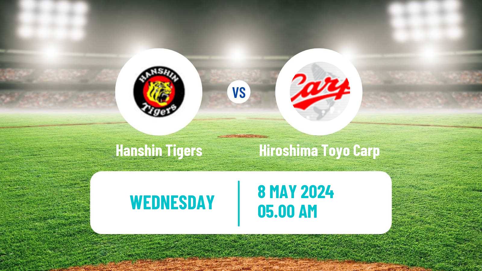 Baseball NPB Hanshin Tigers - Hiroshima Toyo Carp