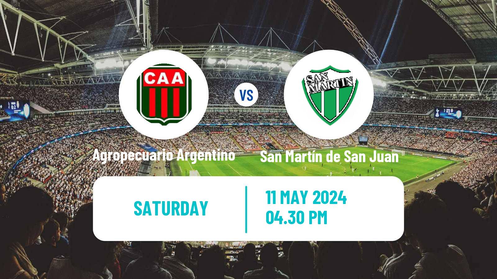 Soccer Argentinian Primera Nacional Agropecuario Argentino - San Martín de San Juan