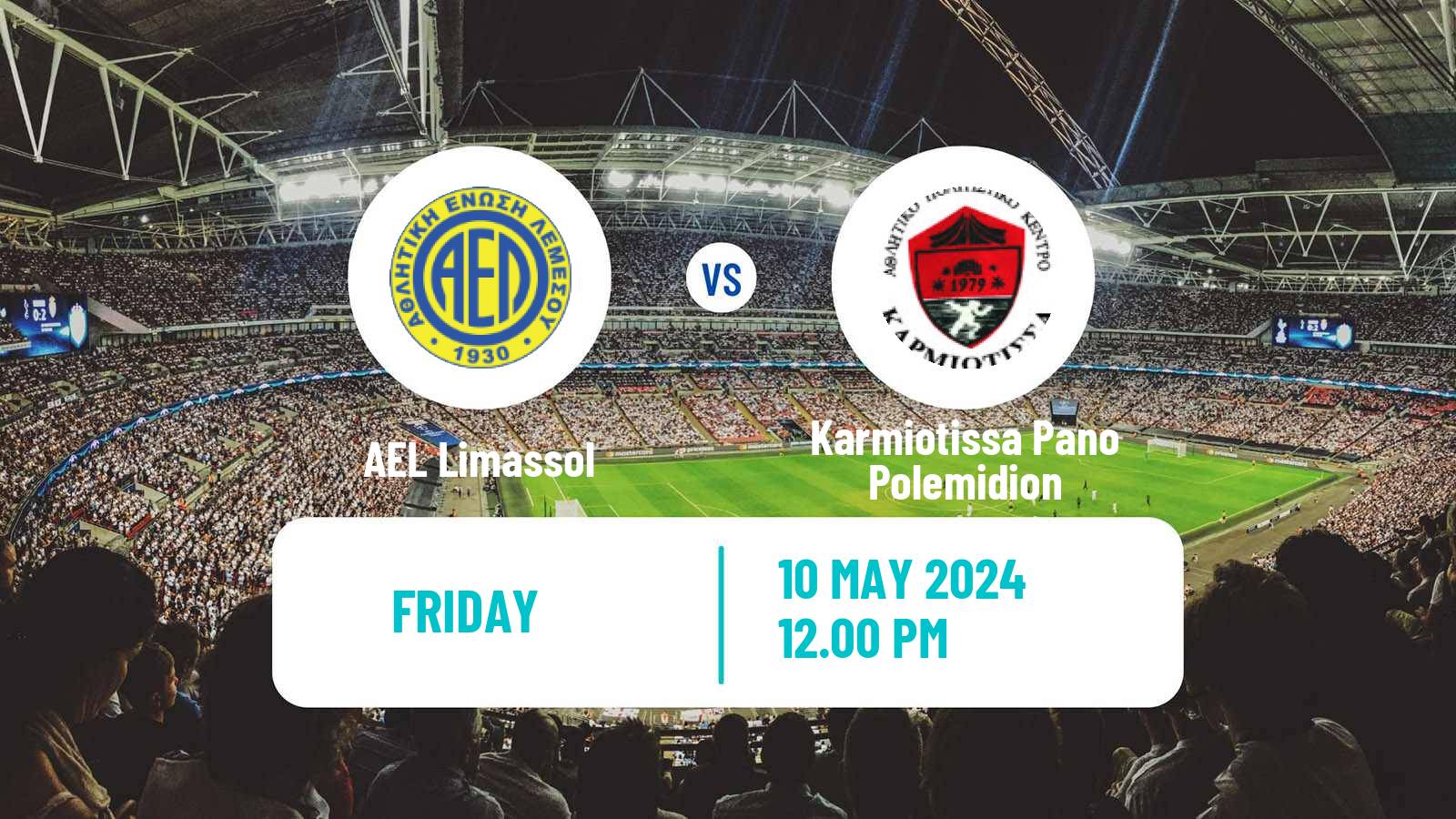 Soccer Cypriot First Division AEL Limassol - Karmiotissa Pano Polemidion