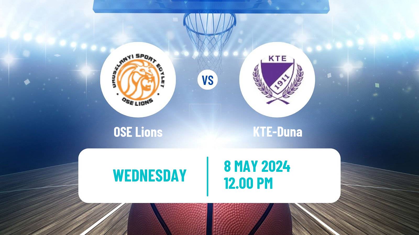 Basketball Hungarian NB I Basketball OSE Lions - KTE-Duna
