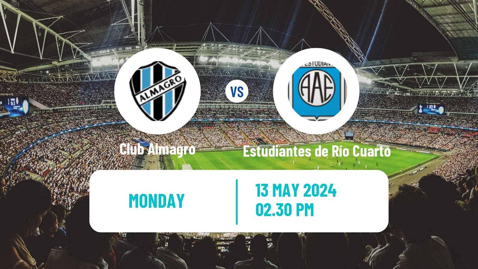 Soccer Argentinian Primera Nacional Club Almagro - Estudiantes de Río Cuarto
