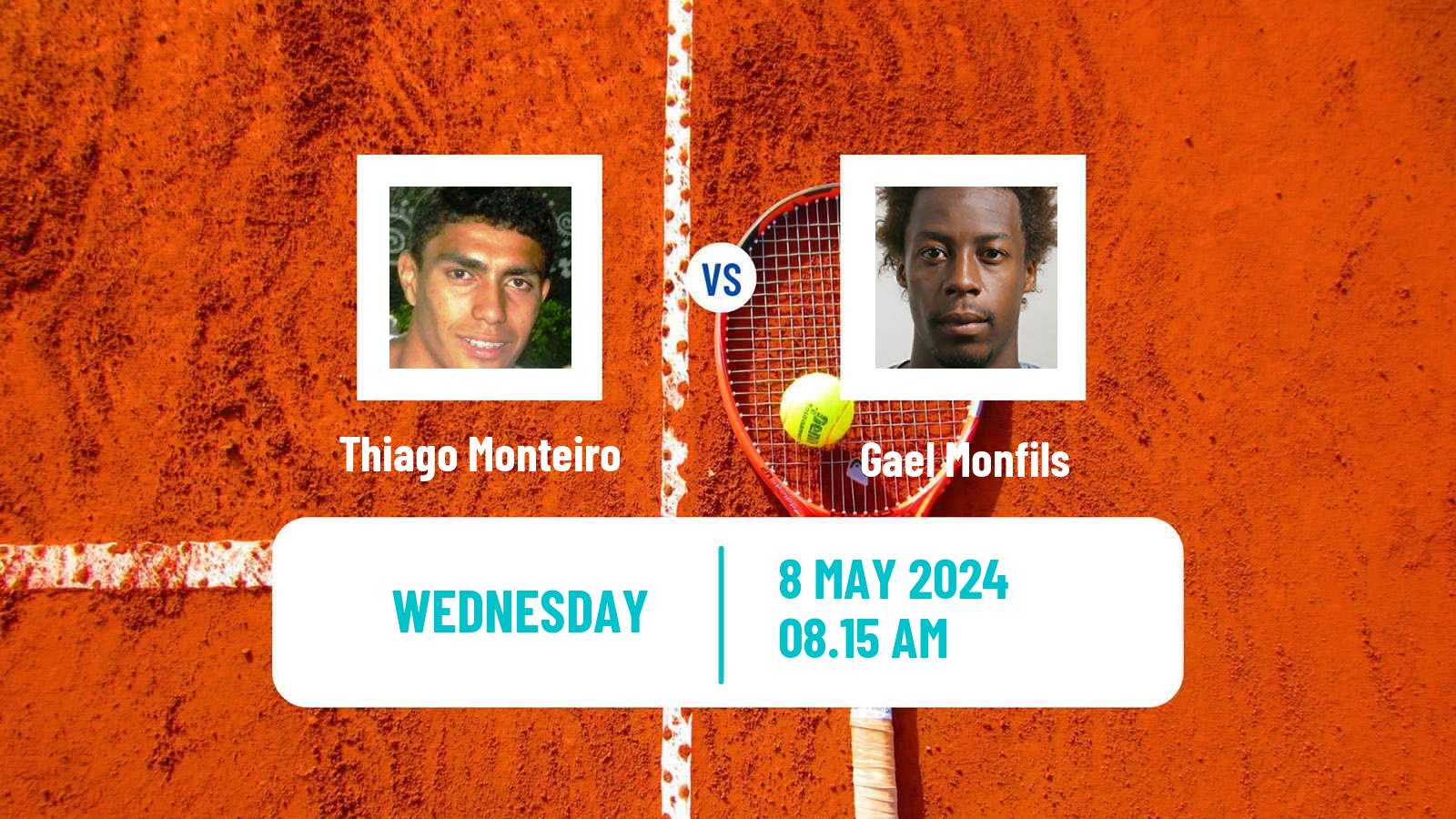 Tennis ATP Roma Thiago Monteiro - Gael Monfils
