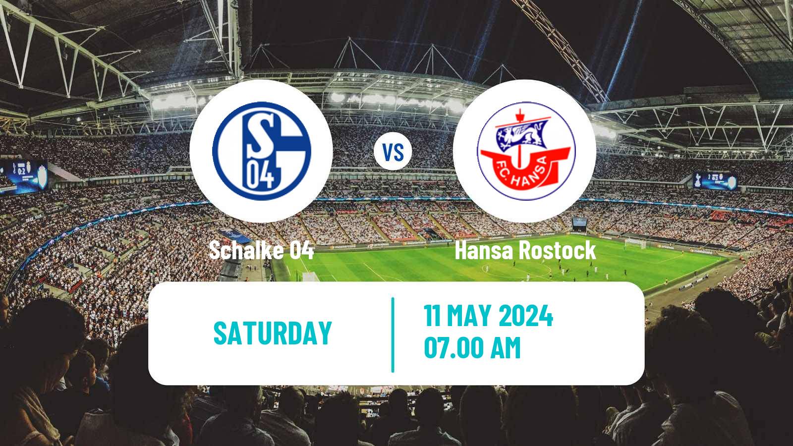 Soccer German 2 Bundesliga Schalke 04 - Hansa Rostock