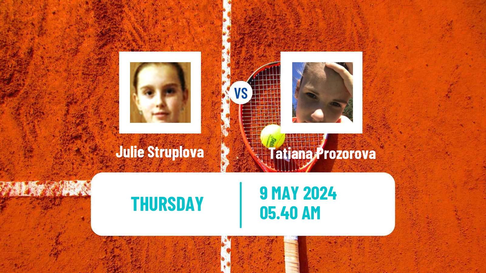 Tennis ITF W75 Trnava 2 Women Julie Struplova - Tatiana Prozorova