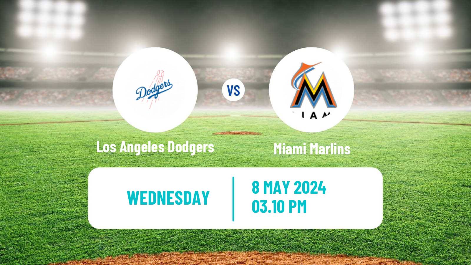 Baseball MLB Los Angeles Dodgers - Miami Marlins