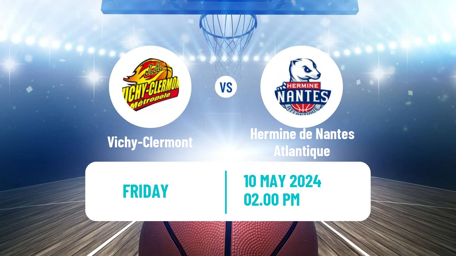 Basketball French LNB Pro B Vichy-Clermont - Hermine de Nantes Atlantique