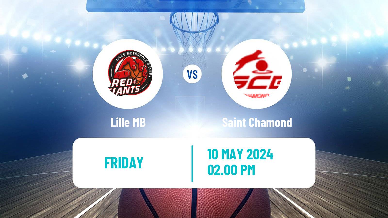 Basketball French LNB Pro B Lille MB - Saint Chamond