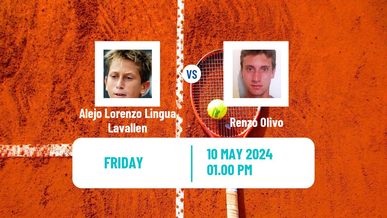 Tennis Santos Challenger Men Alejo Lorenzo Lingua Lavallen - Renzo Olivo