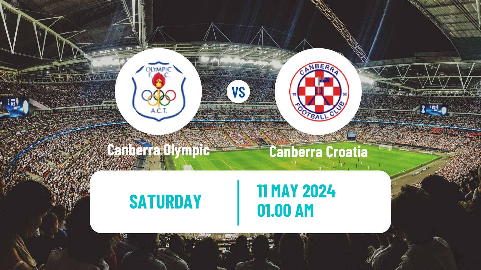 Soccer Australian NPL ACT Canberra Olympic - Canberra Croatia