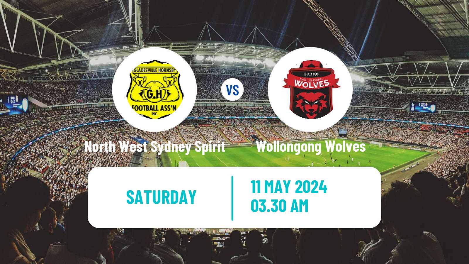 Soccer Australian NPL NSW North West Sydney Spirit - Wollongong Wolves