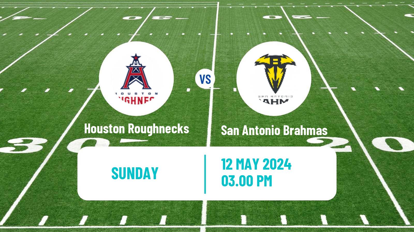 American football UFL Houston Roughnecks - San Antonio Brahmas