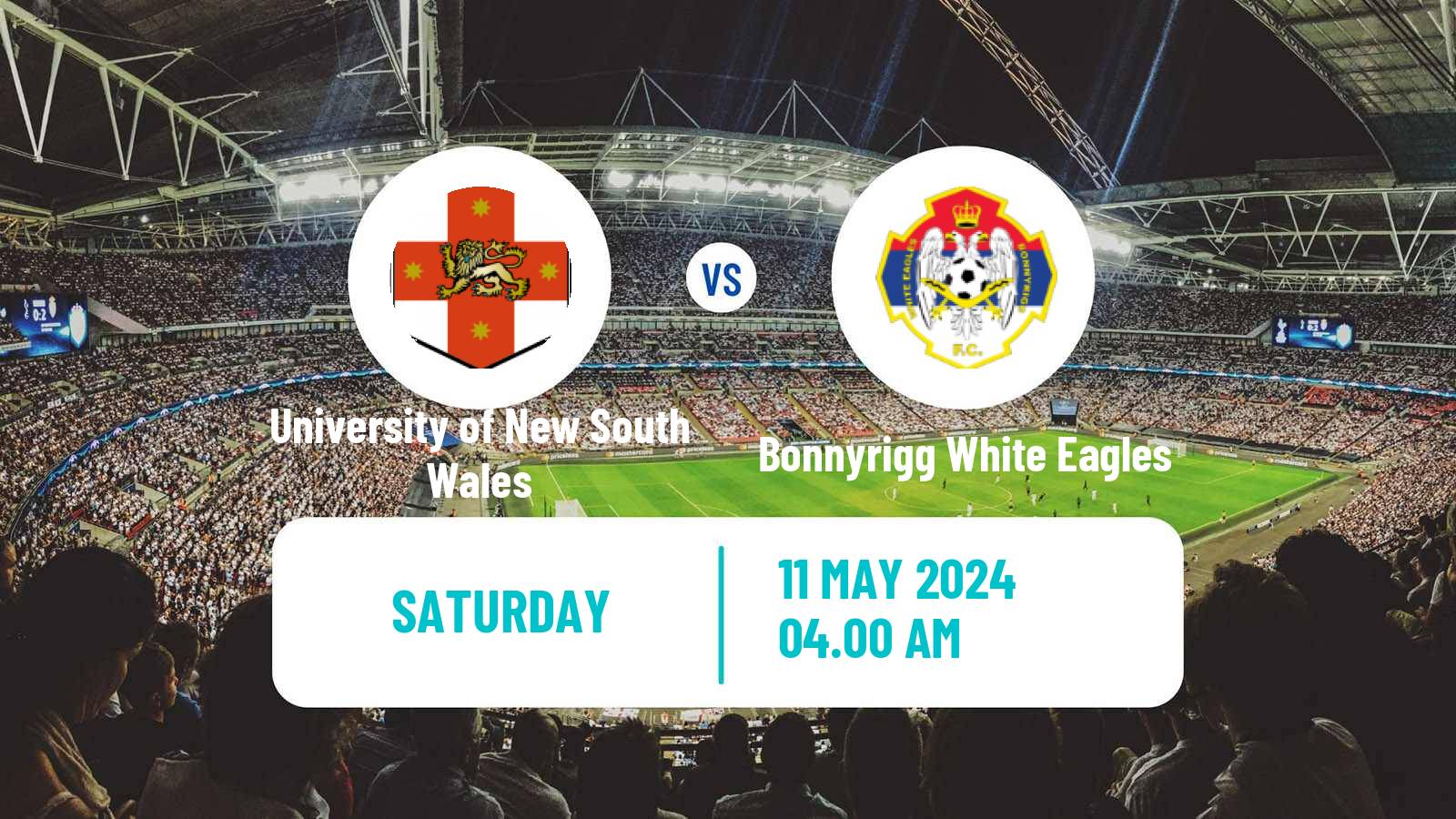 Soccer Australian NSW League One University of New South Wales - Bonnyrigg White Eagles