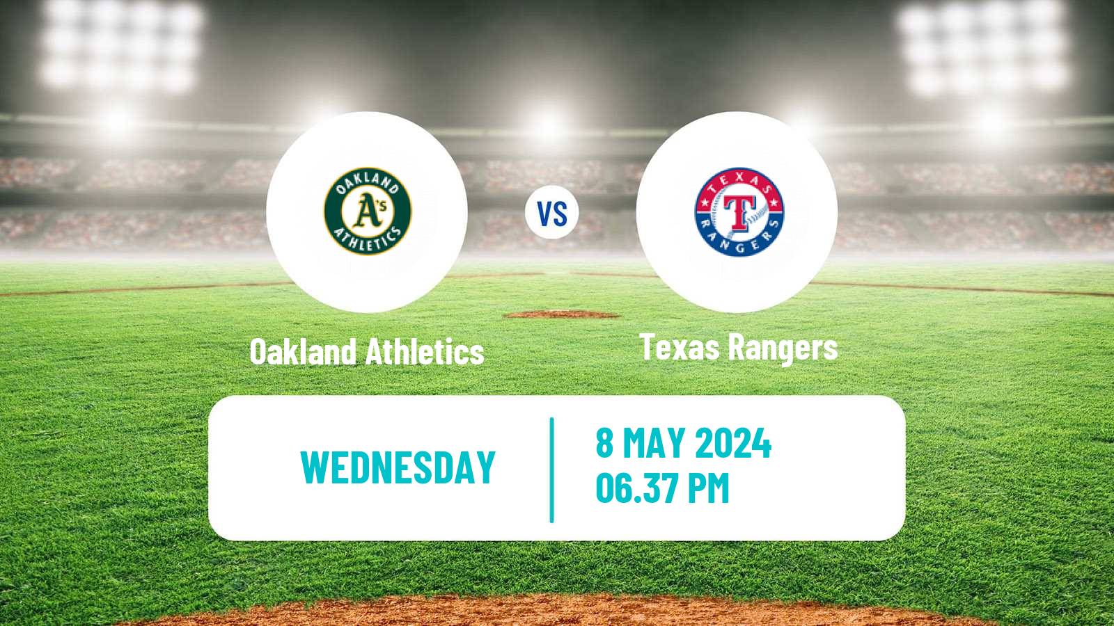 Baseball MLB Oakland Athletics - Texas Rangers