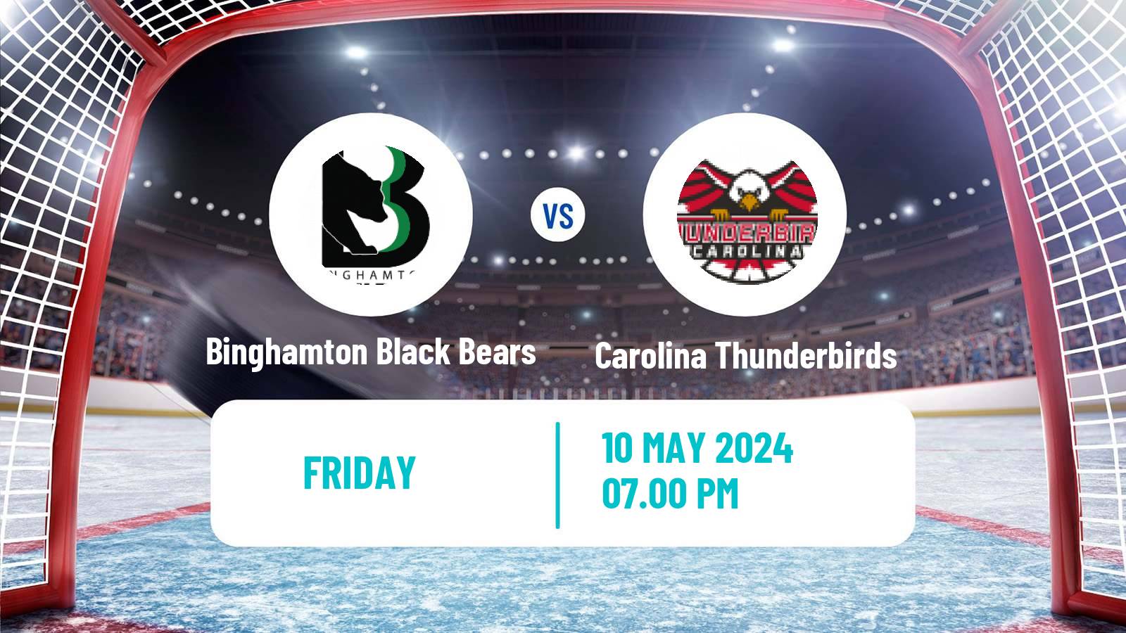 Hockey FPHL Binghamton Black Bears - Carolina Thunderbirds