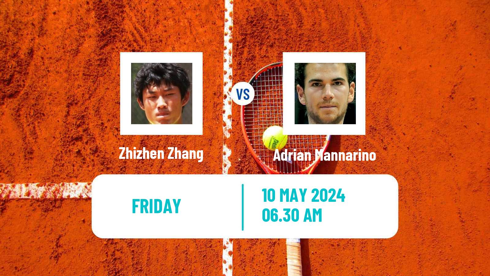 Tennis ATP Roma Zhizhen Zhang - Adrian Mannarino